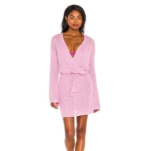 L*Space Toganga Knit Swim Cover-up Dress Berry Purple Womens XS